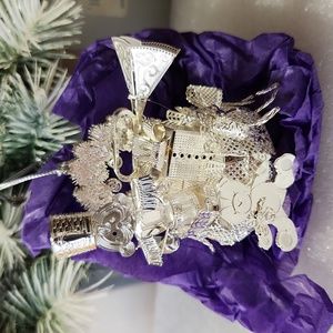 LivingQuarters Filigree Silver Plated Drummer Ornament